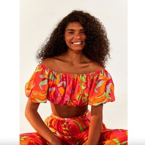 FARM Rio Fruit Brush Crop Top
